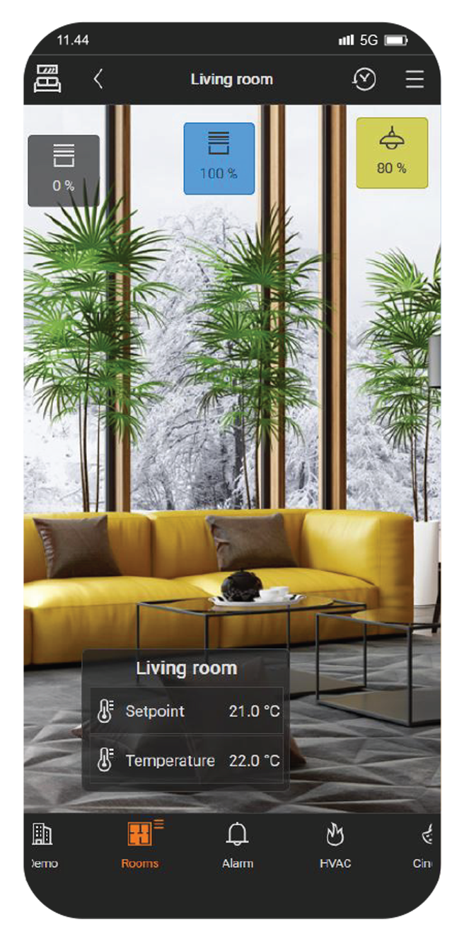 Smart home living room